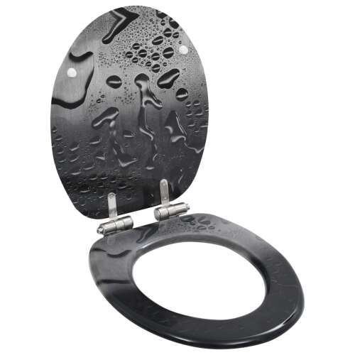 WC Ülőke - Vízcsepp Mintás - Lassan Csukódó