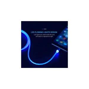 3 az 1 ben 2 méteres villogó mágneses USB töltőkábel cserélhető fejekkel 