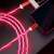 Piros LED világító mágneses USB töltőkábel cserélhető fejekkel, 3 az 1-ben, 2 méteres