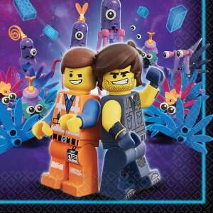 Lego Movie szalvéta Emmettel és Lucyval, 16 darabos - Szalvéta