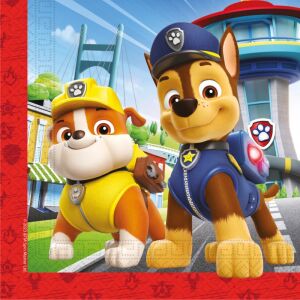 Paw Patrol Rescue Heroes Servietten mit Chase und Rubble - Servietten