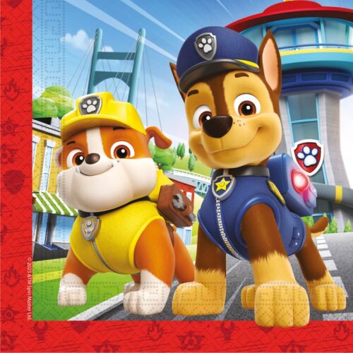 Paw Patrol Rescue Heroes Servietten mit Chase und Rubble