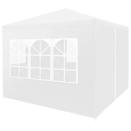 vidaXL Kerti Pavilon - Fehér - 3x3m