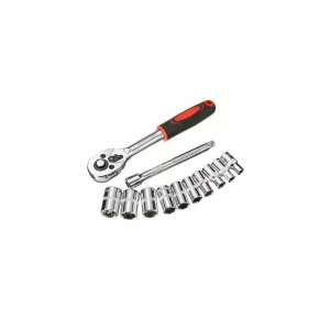21 piece ratchet wrench set with handle and bit heads - Hand tool