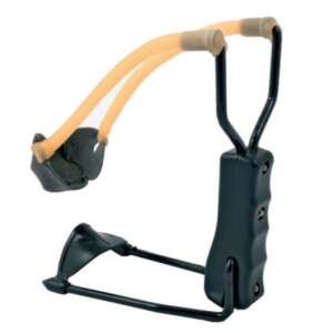 Čierna prašivka s oporou na zápästie, silné gumové pásky, na rybolov a streľbu na terč - Príslušenstvo na praky