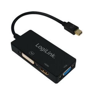 Adapter LogiLink 4K Mini DisplayPort z portami DVI, HDMI i VGA - Konwerter DisplayPort