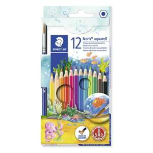 Akvarell ceruza készlet, hatszögletű, ecsettel, STAEDTLER "Noris® aquarell 144 10", 12 különböző szín 90385884 