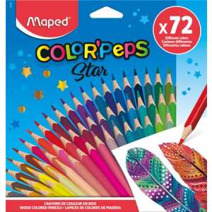 Színes ceruza készlet, háromszögletű, MAPED "Color`Peps Star", 72 különböző szín 90635316 
