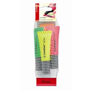 STABILO Neon Textmarker-Set, 4 Farben, 2-5 mm - Schreibwaren