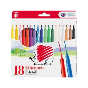 ICO Filctoll 18 darabos filctoll készlet, 1 mm, vízbázisú tinta, vegyes színek - ICO