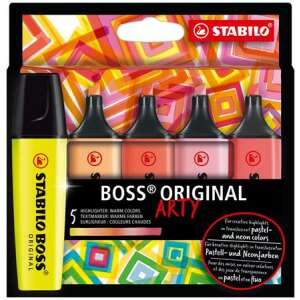Stabilo Boss Original Arty kiemelő készlet 5 meleg színben - STABILO