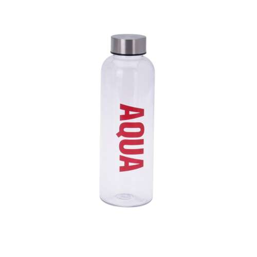 Doskonała butelka na wodę AGD, plastikowa, 6,5x21 cm, 500 ml, czerwona