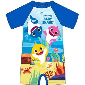 Baby Shark Short-Sleeved Swimsuit for Kids, with Zipper, 110/116 cm, Blue