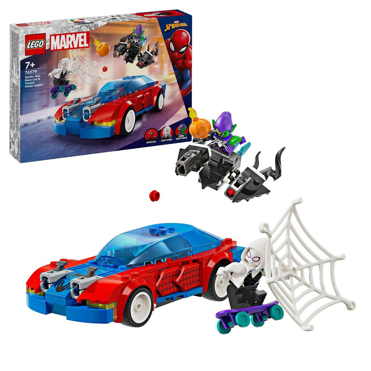 E-shop LEGO® Marvel Spider-Manovo pretekárske auto a Venomov Zelený gobl...