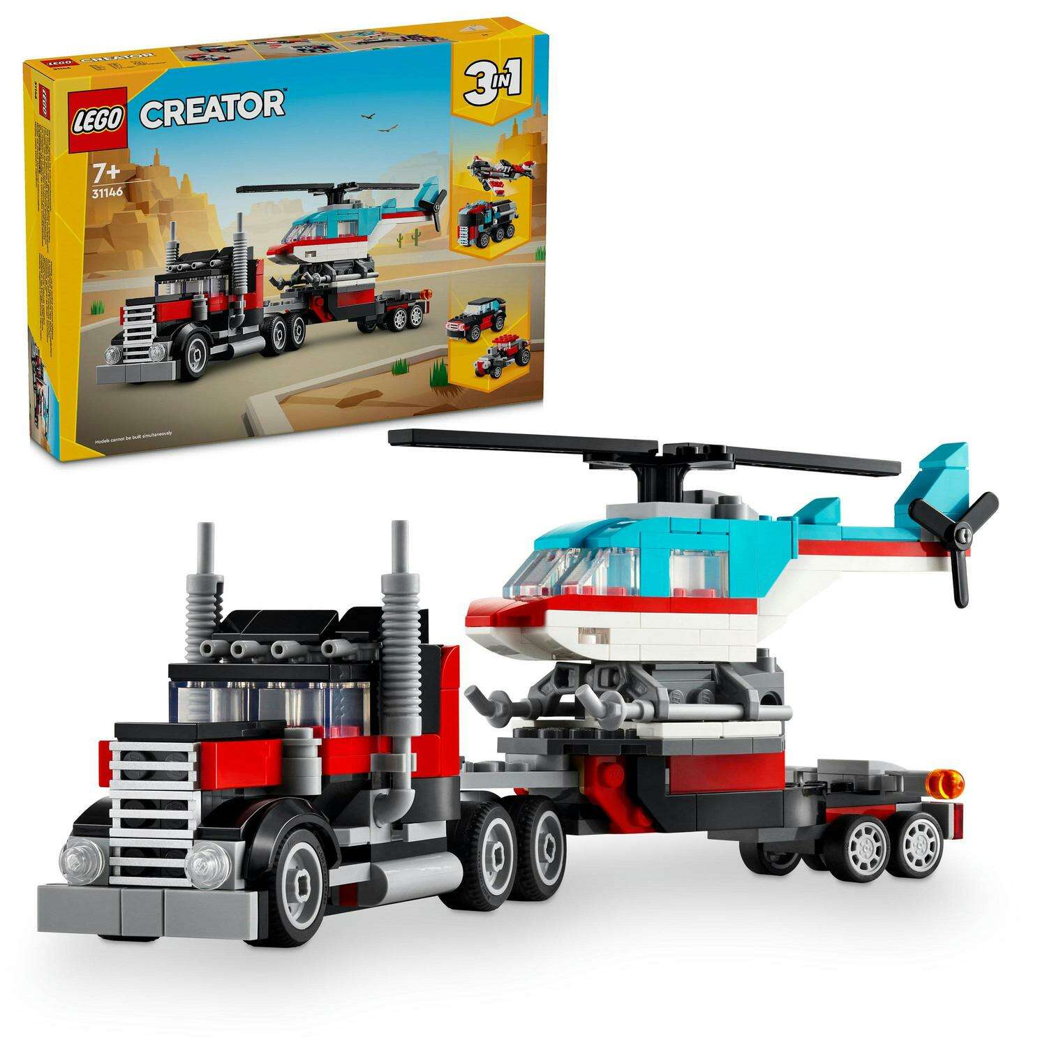 LEGO® Creator 3in1 Platós teherautó és helikopter 31146