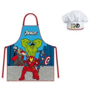 Avengers Classic Comic Style Kids Apron and Chef Hat Set - Kids' apron