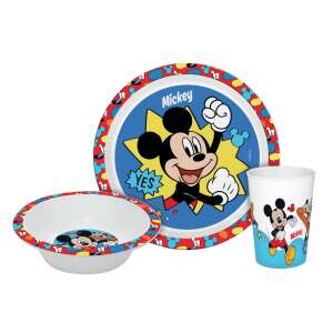 Disney Mickey Yes étkészlet, micro műanyag szett Dobozban 90428562 Gyerek tányérok, evőeszközök, étkészletek