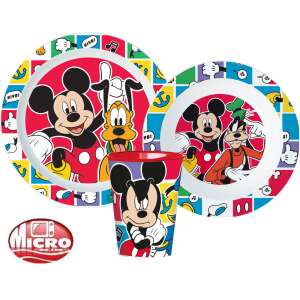 Disney Mickey Better Together étkészlet, micro műanyag szett, pohárral 260 ml 90428606 Gyerek tányérok, evőeszközök, étkészletek