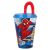 Kubek ze słomką Spider-Man Web-Jump, plastikowy, 430 ml 90431323