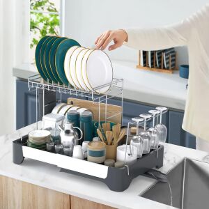Using Quasar & Co. Extendable Dish Rack - Dish Rack