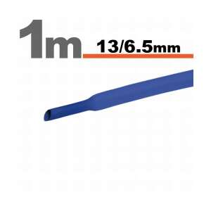 1 méteres kék zsugorcső, 13/6,5 mm - Zsugorcső