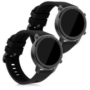 2 darabos fekete szilikon szíj Xiaomi Amazfit GTR (47mm) / Amazfit GTR 2 okosórahoz - Okosóra szíj