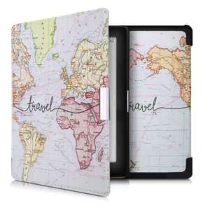 Husă Kobo Aura Edition 1 cu design hartă mondială - Kwmobile