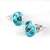 Világos türkíz SWAROVSKI® kristályos fülbevaló, 8mm, ART CRYSTELLA®