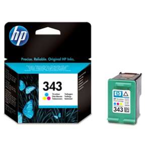 HP 343 Tri-color Ink Cartridge for DeskJet 460 Mobile, 5740, 5940 Printers - Office technology