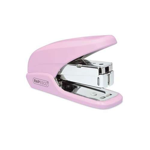 Rapesco X5-Mini Less Effort tűzőgép, világos rózsaszín, 24/6 és 26/6 tűzőkapocs, 20 lap kapacitás