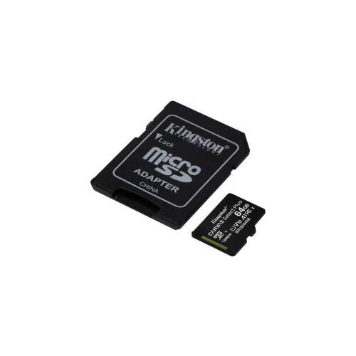 Kingston Canvas Select Plus 64GB microSDXC memóriakártya SD adapterrel