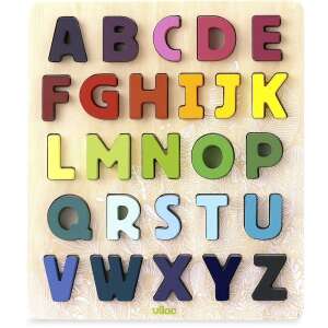 Süllyesztett puzzle színes fa betűkkel 90521942 Vilac