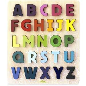 Vilac Alphabet Puzzle, wooden alphabet puzzle for kids, learn the alphabet with this colorful puzzle - Vilac