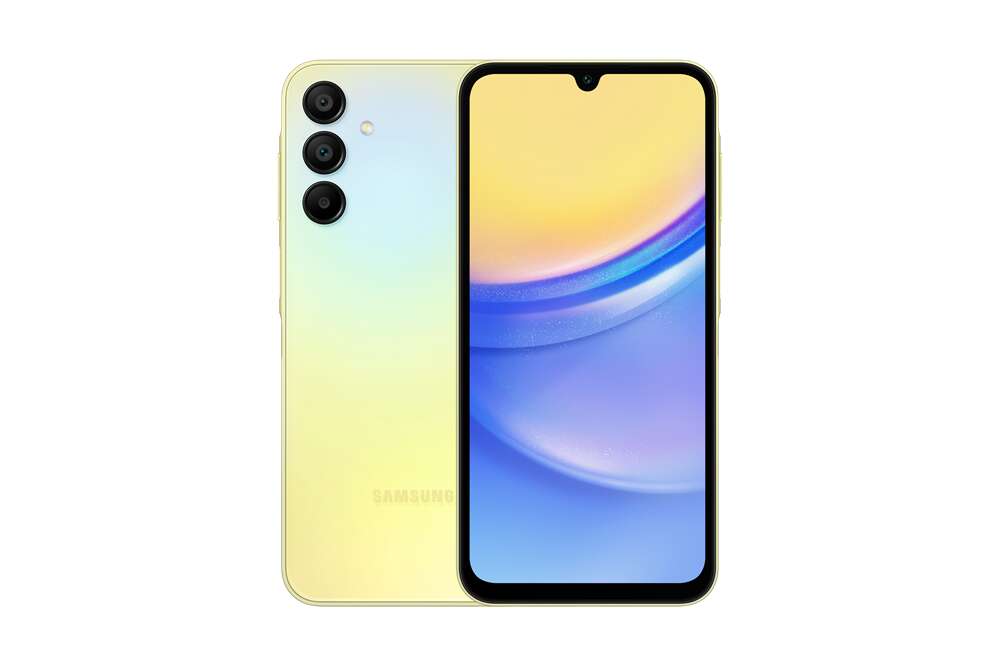 Samsung galaxy a15 5g 128gb 4gb ram dual sim mobiltelefon, sárga