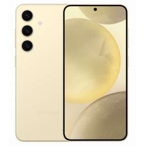 Samsung Galaxy S24 okostelefon, borostyánsárga szín, elülső és hátlapi nézet - Mobiltelefon, Tablet és Okosóra