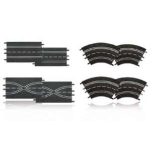 Carrera DIGITAL 132 és 124 pályakészlet, bővítő készlet egyenes, kanyaros és kereszteződéses pályaszakaszokkal - Carrera