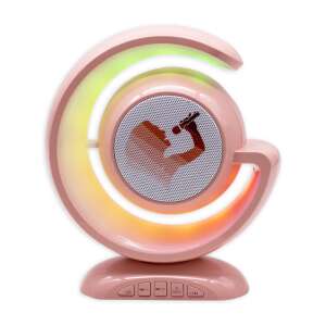 Pink wireless karaoke speaker with lightshow, perfect for home parties and karaoke nights - Nonbrand Bluetooth Speaker