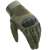 Zöld taktikai kesztyűk megerősített tenyérrel és ujjakkal