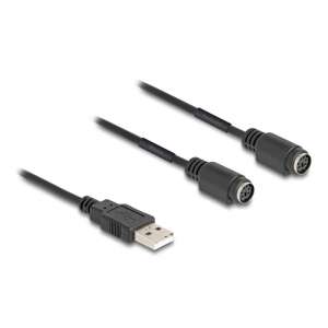 Delock USB - Dual PS/2 adapter billentyűzethez és egérhez - PS/2 átalakító