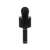 Black Bluetooth karaoke microphone with built-in speaker