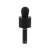 Black Bluetooth karaoke microphone with built-in speaker
