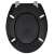 Black toilet seat, vidaXL universal toilet seat, MDF toilet seat, black toilet seat with chrome hinges