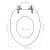 vidaXL universal toilet seat, MDF toilet seat, black toilet seat with chrome hinges, dimensions