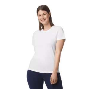 Gildan Softstyle Női póló, GIL65000, kereknyakú, rövid ujjú, White-L 90667056 Női pólók
