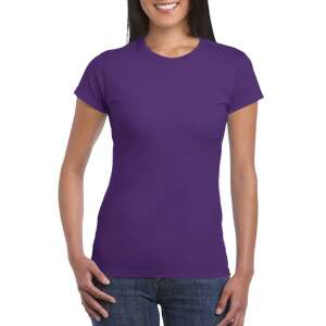 Softstyle Női póló, Gildan GIL64000, kereknyakú, rövid ujjú, Purple-L 90667247 Női pólók
