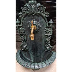 Díszes falikút, fém, elegáns, időtálló, kültéri-beltéri, 40x65cm - Kerti kút és csap