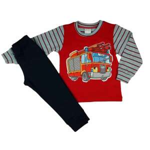 2 részes kisfiú pizsama tűzoltó mintával - 92-es méret, piros 90670464 "sam a tűzoltó"  Gyerek pizsama, hálóing