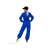 Női űrhajós jelmez hátulnézete, kék overál, M-es méret