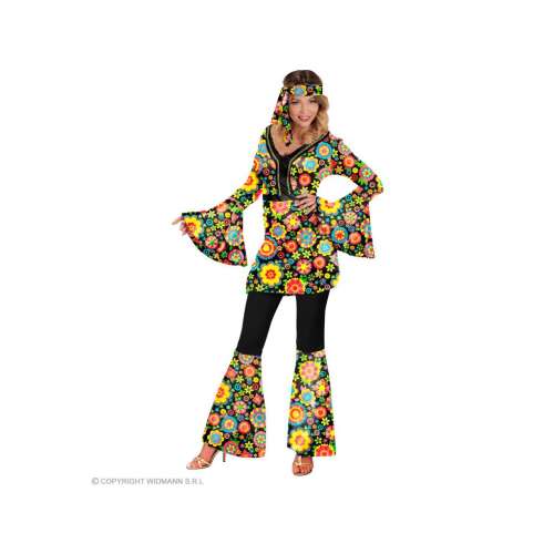 60 as évek Hippie colorful flowers női jelmez XXL-es méretben 90678694