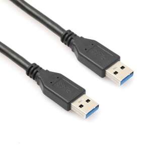 Adatátviteli kábel / USB töltő - USB 3.0 APA / USB 3.0 APA csatlakozó, 1m hosszú, 5Gbps - FEKETE 90683857 